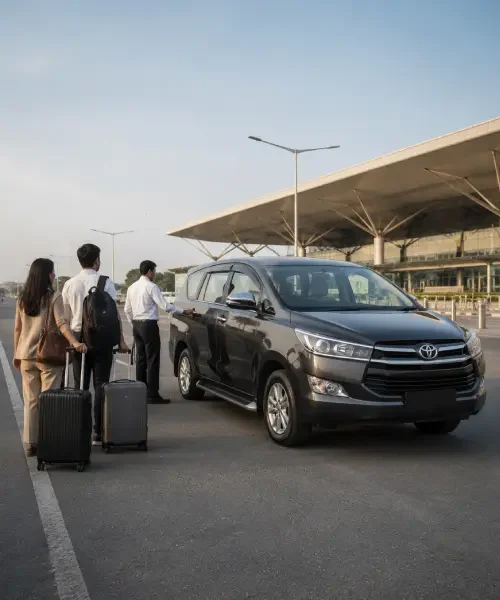 Economy sedan available for car rental in Agra